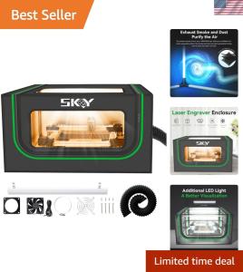 Laser Engraver Enclosure with LED Light & Fan