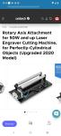 Omtech Rotary Axis for 50W CO2 Laser Engraving