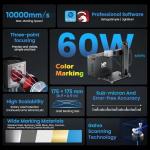 Monport 60W Fiber Laser Engraver with Red Dot Guide