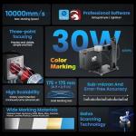 Monport 30W Fiber Laser Engraver with Red Dot