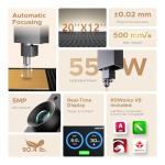 OMTech 50W CO2 Laser Engraver with Rotary Axes