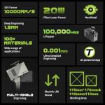 LumiTool 20W AI Fiber Laser Engraver
