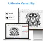 OMTech 50W Fiber Laser Engraver with Rotary Axis