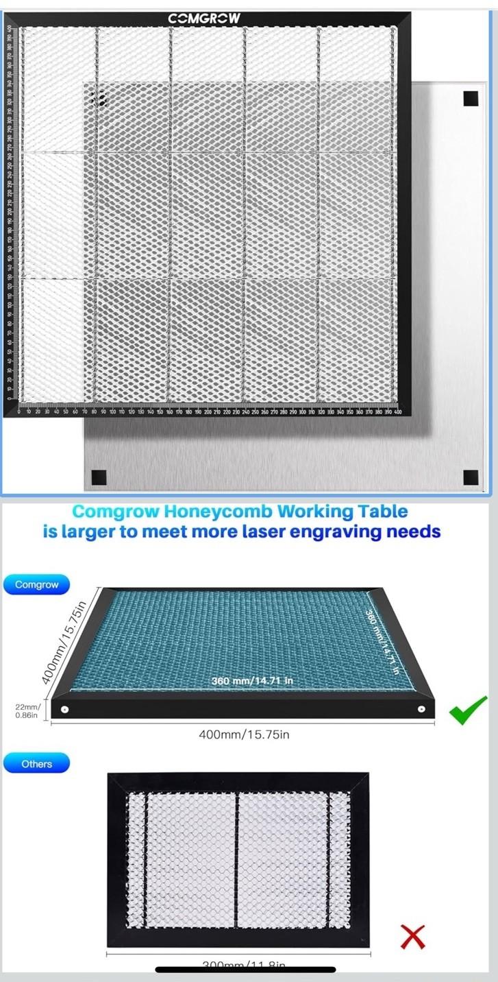 Comgrow 450x450mm Honeycomb Laser Bed and Plate