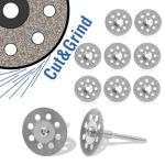 YEEZUGO 10-Pack Diamond Cutting Wheels for Dremel