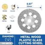 YEEZUGO 10-Pack Diamond Cutting Wheels for Dremel