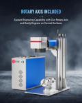OMTech 50W Fiber Laser Engraver with Rotary Axis