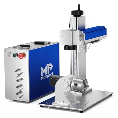 Monport 50W Fiber Laser Engraver with Rotary Axis
