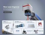 Monport 50W Fiber Laser Engraver with Rotary Axis