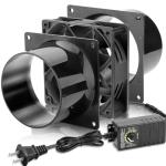 WDERAIR 4 Inch 12V Duct Booster Fan