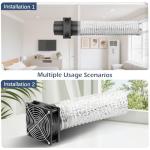 WDERAIR 4 Inch 12V Duct Booster Fan