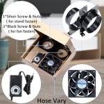 4" DC12V Exhaust Fan Kit for DIY Projects