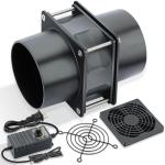 Wathai 80mm 12V Axial Exhaust Fan with Adapter