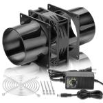 WDERAIR 4 Inch 12V Duct Booster Fan