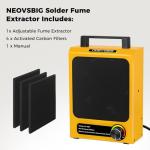 Adjustable Suction Fume Extractor with Carbon Filters