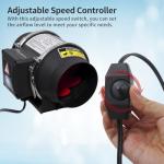 4-Inch Inline Duct Fan with Variable Speed Control