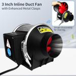 3-Inch Inline Duct Fan with Speed Controller