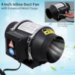 4-Inch Inline Duct Fan with Variable Speed Control