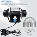 3-Inch Inline Duct Fan with Speed Controller