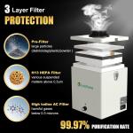 105W Laser Fume Extractor with 3-Stage Filters