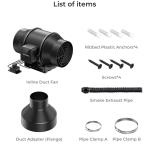 Xtool 6” Inline Duct Fan for Laser Cutting