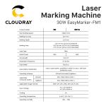 Cloudray 30W Portable Fiber Laser Engraver for Metal