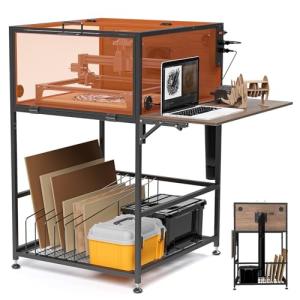Laser Engraver Enclosure Table with Vent Fan