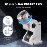 OMTech 80mm 3 Jaw Rotary Attachment for Laser Engravers