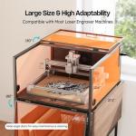Laser Engraver Enclosure Table with Vent Fan
