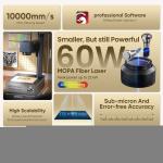 Monport GM 60W Fiber Laser Engraver 6.9x6.9