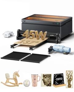 WECREAT Vision Pro 45W Laser Engraver with Feeder