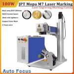 100W Mopa Fiber Laser Engraver with Rotary Axis