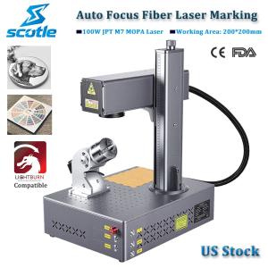100W M7 Mopa Fiber Laser Engraver with Rotary
