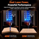 Mecpow X4 Pro 40W Laser Engraver with Air Assist