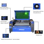 80W CO2 Laser Engraver with Water Cooling 35x24in