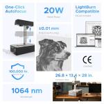 OMTech 20W Fiber Laser Engraver for Metal