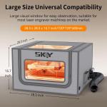 Laser Engraver Enclosure with LED Light, Fireproof