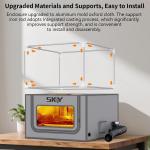 Laser Engraver Enclosure with LED Light, Fireproof