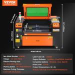 VEVOR 60W CO2 Laser Engraver, 16x24 Inches
