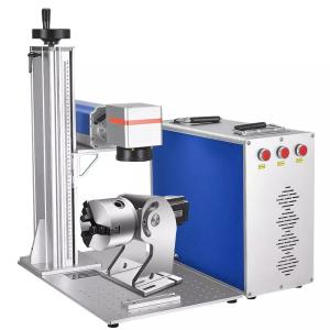 VEVOR 30W Fiber Laser Marking Machine Metal Engraver 6X6 LightBurn w/Rotary Axis