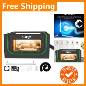 Laser Engraving Enclosure with 4000RPM Exhaust & LEDs