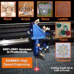60W CO2 Laser Engraver and Cutter with Air Assist