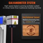 30W Fiber Laser Engraver for Metal with Rotary