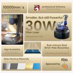 Monport 30W Fiber Laser Engraver with Red Dot