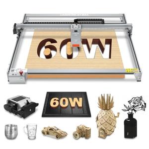 60W Laser Engraver with Air Assist for Wood, Metal