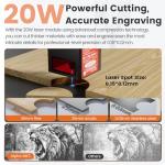 Algolaser 20W Laser Engraver with Touchscreen & Air Assist