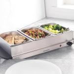 Electric Buffet Server with 3 Removable Pans