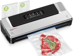 Bonsenkitchen Compact Vacuum Sealer with 40 Bags