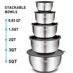 5-Piece Stainless Steel Mixing Bowls Set