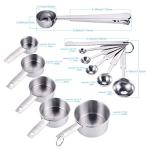 JIZZU 12-Piece Stainless Steel Measuring Spoon & Cup Set